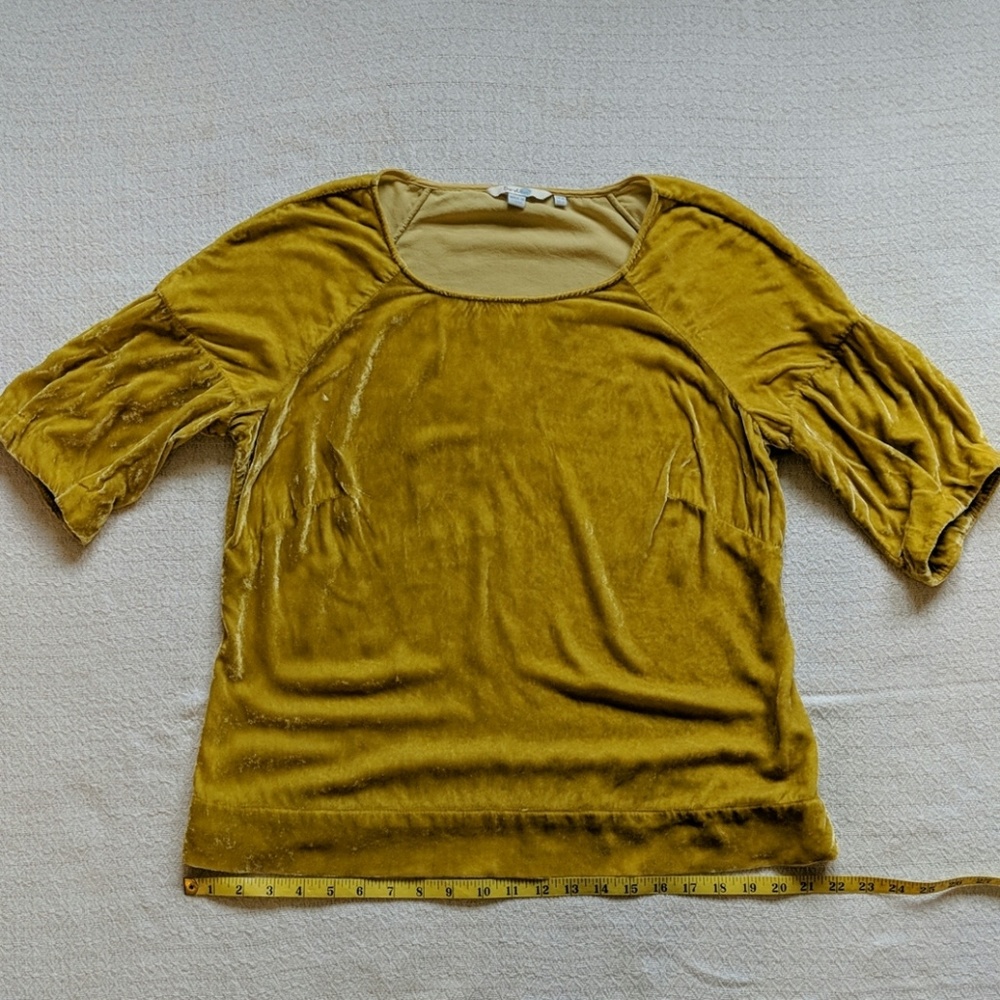 BODEN silk blend velvet top